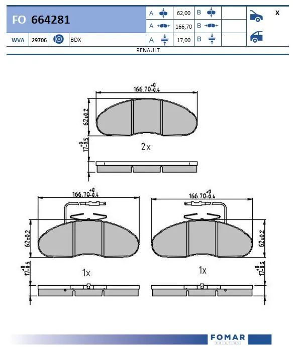 Brake Pad Set, disc brake